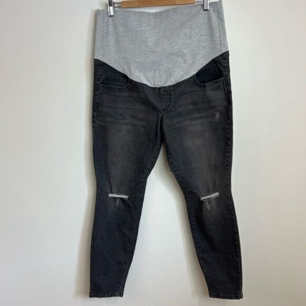 Rose Maternite Women’s Maternity Pregnancy Stretch Gray Jeans Pants XL